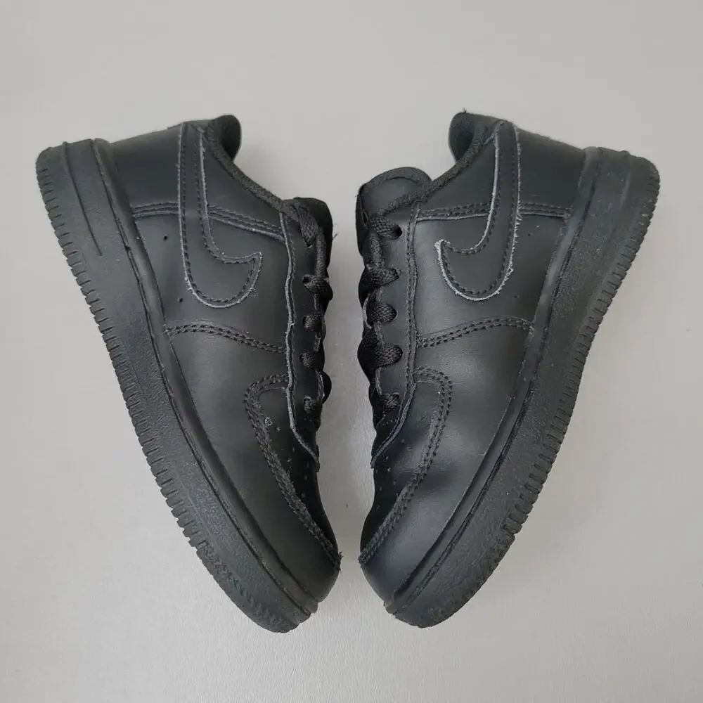 Nike Air Force 1 LE Toddler Sneaker ShoeBlack On Black Size 9C DH2926-001